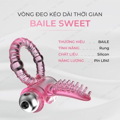 (Có Video) Vòng đeo Baile Sweet kéo dài thời gian có rung gai nổi lớn dùng pin