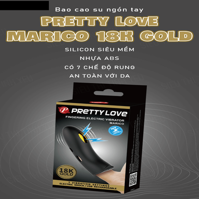 (có video)Bao cao su ngón tay Pretty Love Marico 18k Gold rung mạnh pin sạc
