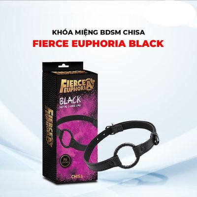 Khóa miệng BDSM Chisa Fierce Euphoria Black Metal O-ring Gag 382392