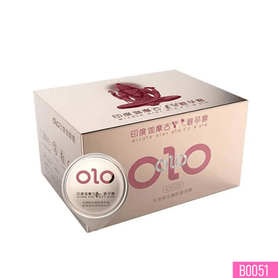 Bao cao su OLO Gamma Vàng mình gai hạt nổi nhỏ kéo dài thời gian Hộp 10 cái 382505