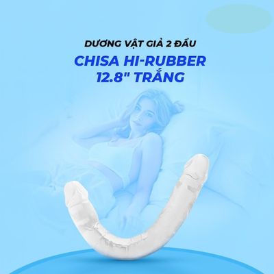 Dương vật giả 2 đầu Chisa Hi-Rubber 12.8 Inch Trắng 382273