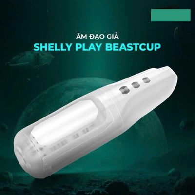 Âm đạo giả đa năng rung silicon trong suốt Shelly Play Beastcup