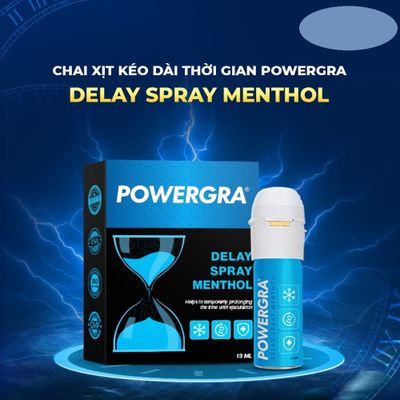 Chai xịt kéo dài thời gian nam lâu ra Powergra Delay Spray Menthol Chai 13ml