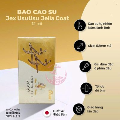 Bao Cao Su Siêu Mỏng Jex UsuUsu Jelia Coat Nhiều Gel Cao Cấp Chính Hãng