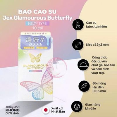 Bao Cao Su Jex Glamourous Butterfly Melty Hương Trà Cao Cấp Chính Hãng