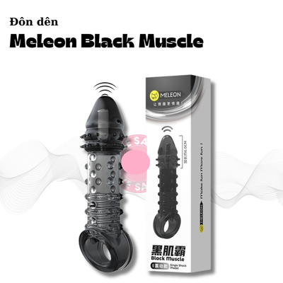 Bao Cao Su Đôn Dên Meleon Black Muscle Rung Đầu Chống Tuột Cao Cấp Chính Hãng