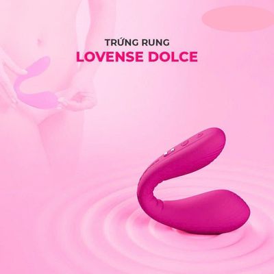 Trứng rung Silicon siêu mềm Lovense Dolce gân nổi ở 2 đầu rung tích hợp 3 tần số và 10 kiểu rung chống thấm nước