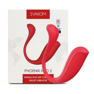 Trứng rung massage silicone mềm cao cấp rung 11 chế độ kết hợp nhánh rung 2 đầu Svakom Phoenix Neo 2