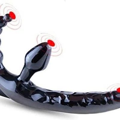 Dương Vật Giả Dildo 2 Đầu Có Gân - Điểm Nổi Rung 10 Chế Độ Cao Cấp Hỗ Trợ Sinh Lí Cho LEss