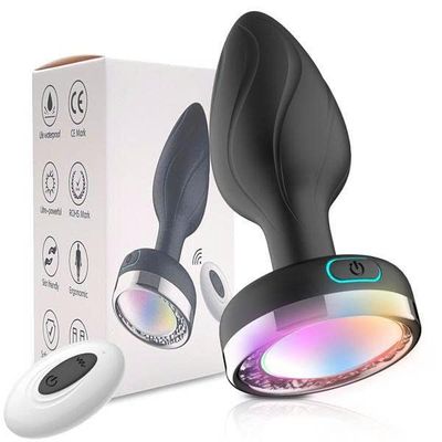 Phích Cắm Massage Hậu Môn Silicone Mềm Mại Cao Cấp Rung Đa Năng 10 Chế Độ - Có Đèn Led Sang Trọng 