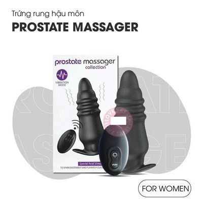 Phích Cắm Hậu Môn Massage Hỗ Trợ Nhu Cầu Phái Nữ 12 Chế Độ Rung Cao Cấp Prostate Massager