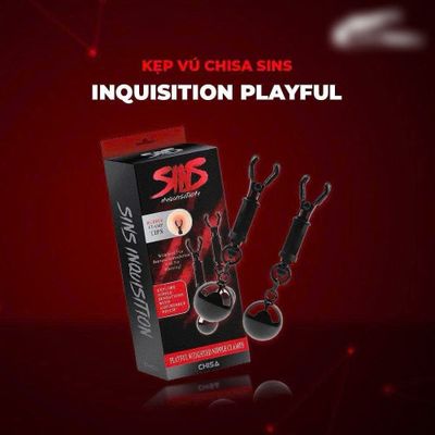 Kẹp vú kích thích đầu ti Chisa Sins Inquisition Playful Weighted Nipple Clamps 378751
