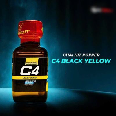 Chai hít tăng khoái cảm Popper PWD USA C4 Black Yellow - Chai 30ml 378754