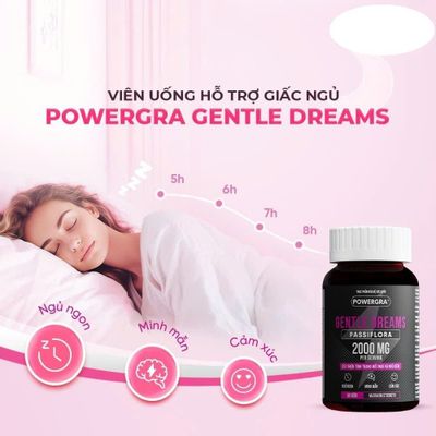 Viên uống cải thiện tình trạng mất ngủ Powergra Gentle Dreams - Hộp 60 viên