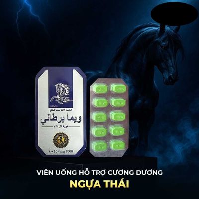 Viên uống hỗ trợ cường dương, tăng cường sinh lý Ngựa Thái - Hộp 10 viên 378600
