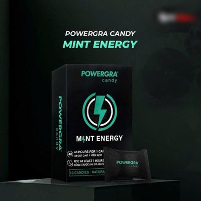 Kẹo bạc hà Powergra Mint Energy tăng cường sinh lý - Hộp 10 viên 378618