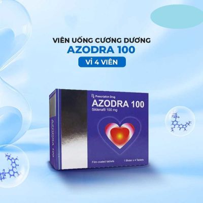 Viên uống hỗ trợ cường dương, tăng cường sinh lý Azodra 100mg - Hộp 4 viên  378575
