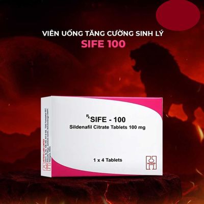 Viên uống hỗ trợ cường dương, tăng cường sinh lý Sife 100 - Hộp 4 viên 378578