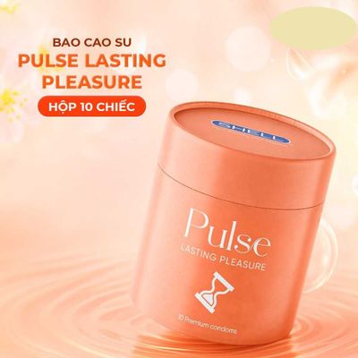 Bao cao su Shell Pulse Lasting Pleasure - Hương nước hoa cao cấp, kéo dài, gân nổi - Hộp 10 cái cao cấp chính hãng 378504