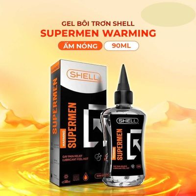 Gel hậu môn ấm nóng Shell Supermen Warming - Chai 90ml cao cấp chính hãng