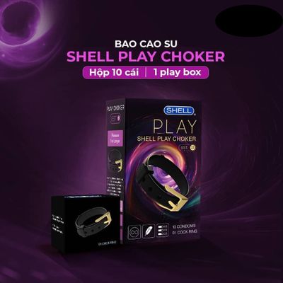 Bao cao su Shell Play Choker 6 tính năng Hộp 10 cái 1 vòng đeo kéo dài thời gian cao cấp chính hãng