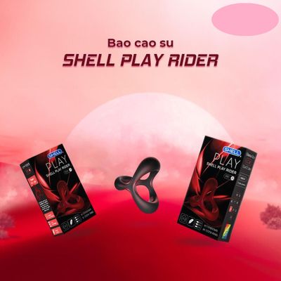 Bao cao su Shell Play Rider 6 tính năng  Hộp 10 cái 1 vòng đeo kéo dài thời gian cao cấp chính hãng 