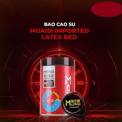 Bao cao su Muaisi Imported Latex Red Kéo dài thời gian  Hộp 12 cái Cao cấp Chính hãng