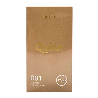 Bao cao su Quinn Nude Fit Siêu mỏng, chống tuột  Hộp 12 cái cao cấp chính hãng