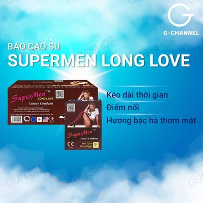 Bao cao su Supermen Long Love - Kéo dài thời gian - Hộp 120 cái 378302