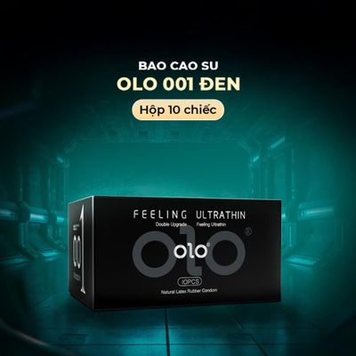 Bao cao su OLO 0.01 Đen - Siêu mỏng, hương vani - Hộp 10 cái 378258