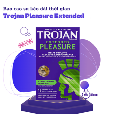 Bao Cao Su Kéo Dài Thời Gian Trojan Pleasure Extended