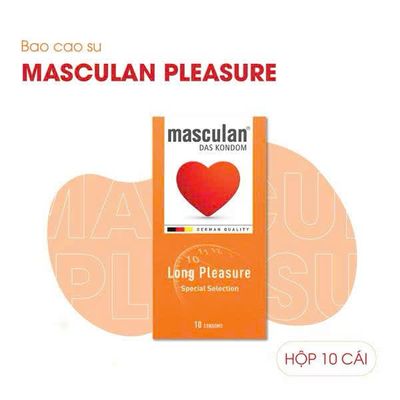 Bao Cao Su Kéo Dài Thời Gian Masculan Long Pleasure 5in1 - Hộp 10 Cái 377973