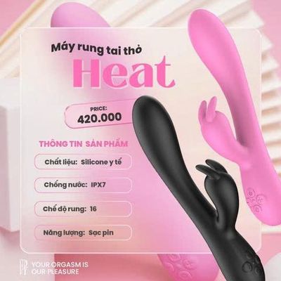 Máy Rung Massage Kích Thích Điểm G Thỏ HEAT Chính Hãng
