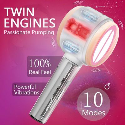 Búa Âm đạo Cầm Tay Dành Cho Nam Giới Cao Cấp 2 Đầu có rung Nhiều Tần Số Rung chính hãng