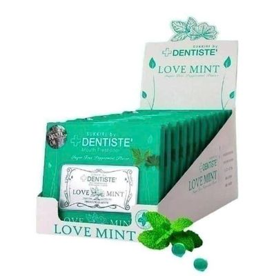 Kẹo Tình Yêu Love Mint Mát Lạnh sảng khoái Bạc Hà Nguyên Chất - Hộp 20 Viên