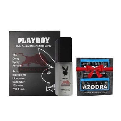 [Hot combo] Chai Xịt Kéo Dài Thời Gian Dành Cho Nam Giới Play Boy 5ml + BCS Azodra 4 in 1 1s