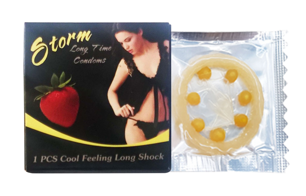 Bao cao su bi Storm strawberry 7 bi