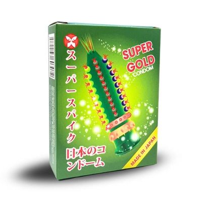 Bao Cao Su Gai Super Gold - Hộp 2 Cái - Gai Siêu Kích Thích
