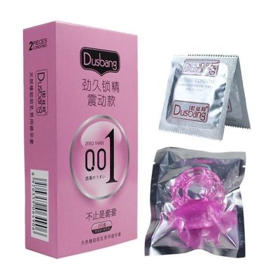 Bao Cao Su Dusbang 0.01 & Nhẫn rung tình yêu - Pink