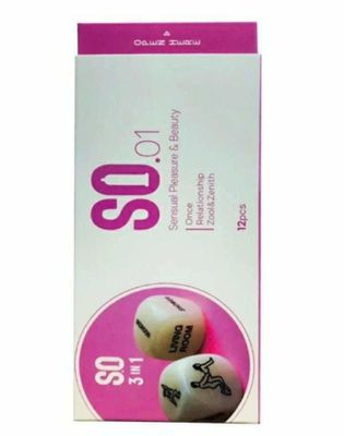 Bao Cao Su S0.01 Long Shock 4 in 1 - Hộp 12 Cái