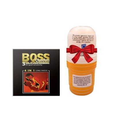 Combo Bao Cao Su Boss 3 chiếc + Cốc Qing - Dành cho Nam