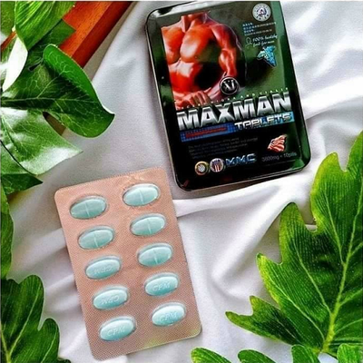 Viên uống Maxman 3800mg hỗ trợ kéo dài và cường dương nam 10 viên chính hãng