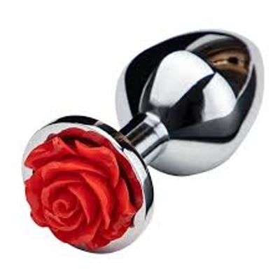 PHÍCH CẮM HẬU MÔN INOX HOA HỒNG SIZE TRUNG GIÁ RẺ