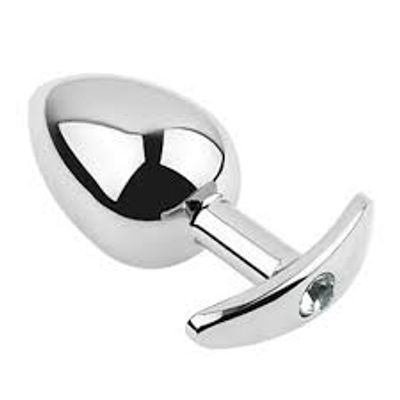 PHÍCH CẮM HẬU MÔN INOX ĐÍNH ĐÁ PHÁT SÁNG ĐẾ DÀI SIZE NHỎ