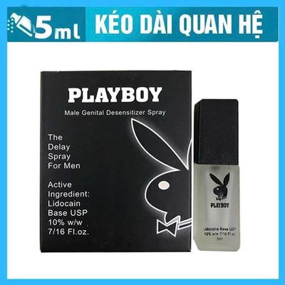 Chai xịt chống xuất tinh sớm cho nam Play Boy Đen chai 5ml