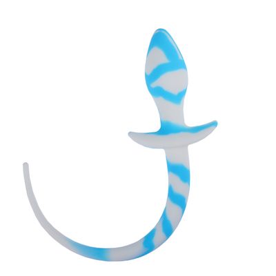 Phích cắm BDSM  ĐUÔI CHÓ TRẮNG XANH cao cấp chính hãng