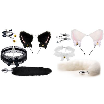 Set BDSM BỘ 4 TAI ĐUÔI VÒNG KẸP cao cấp chính hãng