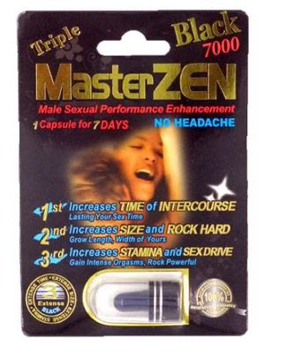 Viên uống tăng cường sinh lý nam Master Zen Black 7000mg cao cấp 1 Viên 7 Ngày