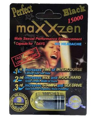 Viên uống tăng cường sinh lý nam Maxxzen Black 15000mg cao cấp 1 Viên 7 Ngày