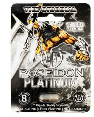 Viên uống tăng cường sinh lý nam Poseidon Platinum The Original cao cấp 1 Viên 7 Ngày